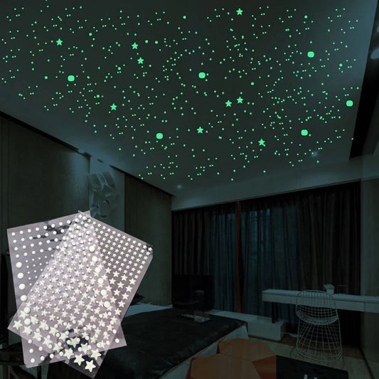 Luminous 3D Stars Dots Wall Sticker for Kids Room